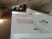 Encimera de baño marmol Blanco Thassos  2